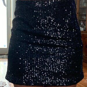 Banana Republic Sequin Mini Skirt - Black - Size 0